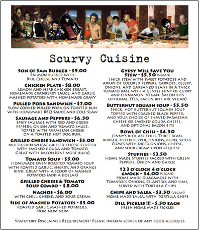 scurvy cuisine