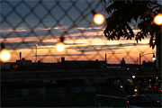 sunset over Olneyville